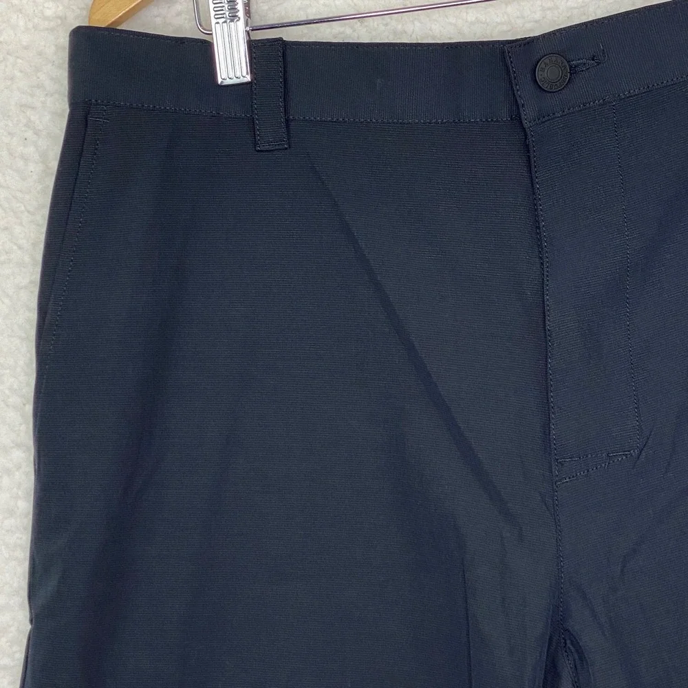 Banana Republic Mens Comfort Flat Front Shorts Navy Blue Stretch Wicking Size 38